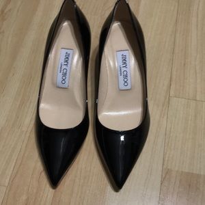 Jimmy choo black patent leather pumps